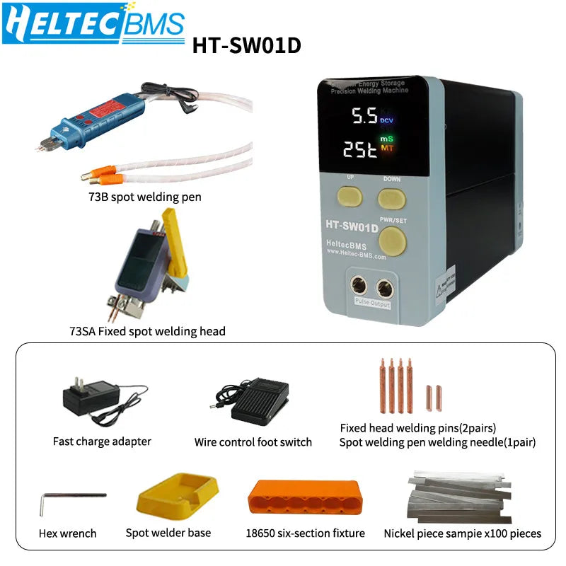 Heltec 21KW 36KW 42KW Capacitor Storage Battery Spot Welding Machine/Portable Small Spot Welder LED Display 0.5mm Thickness