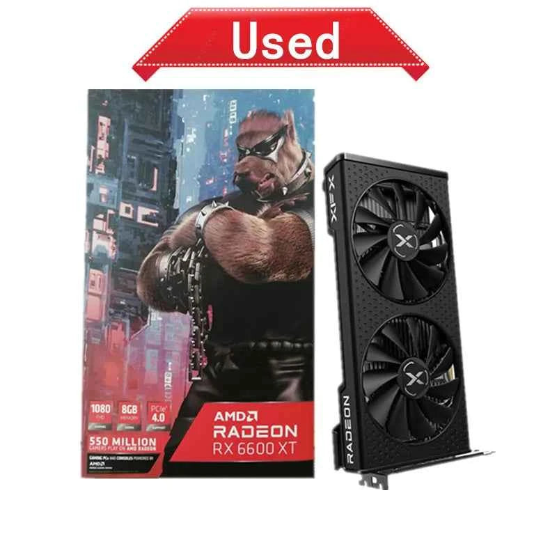 XFX RX 6600 XT 6600XT RX6600 XT 8GB Graphics Card AMD GPU Radeon RX6600XT RX6600 XT GDDR6 Video Cards Desktop PC Computer Game