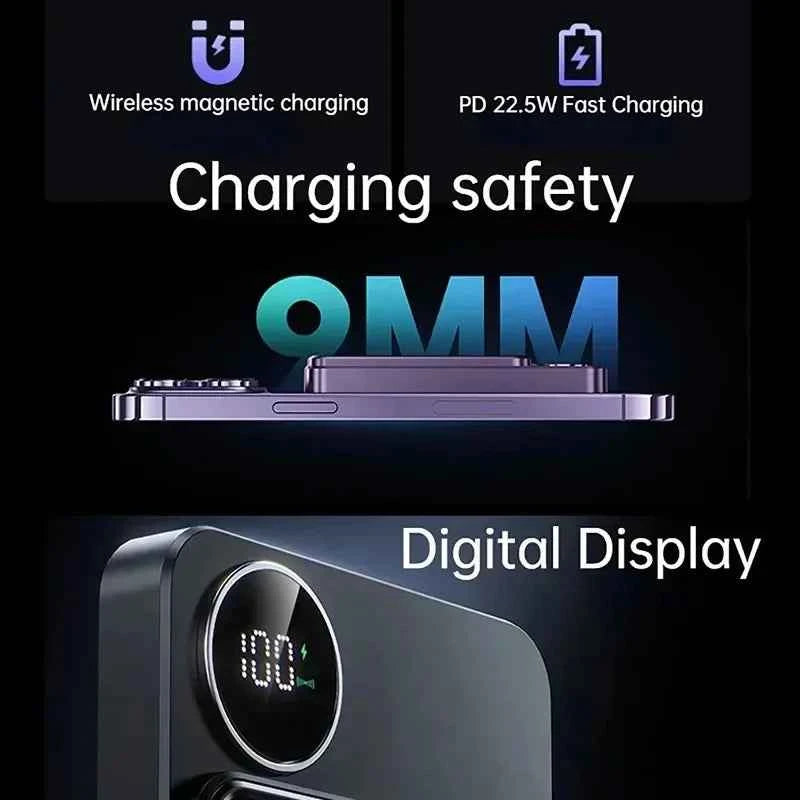 Magnetic Wireless Portable Power Bank 22.5W for MagSafe Fast Charging 10000mAh Battery Charger Cases for iphone Samsung Xiaomi