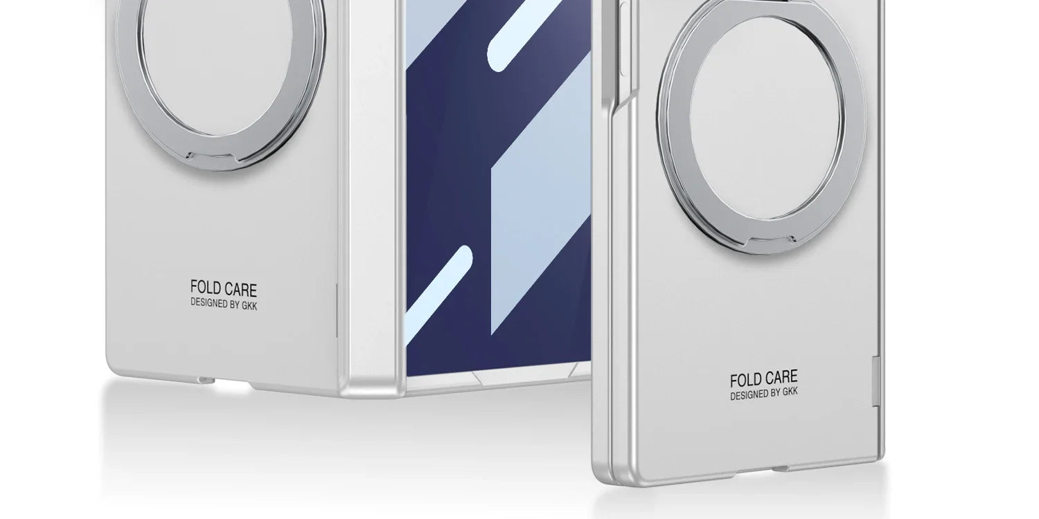 Magsafe Rotating Bracket Case For Samsung Galaxy Z Fold 7 Skin-feel Matte With Glass Film ZFold7 Magnetic Hinge Protective Cover