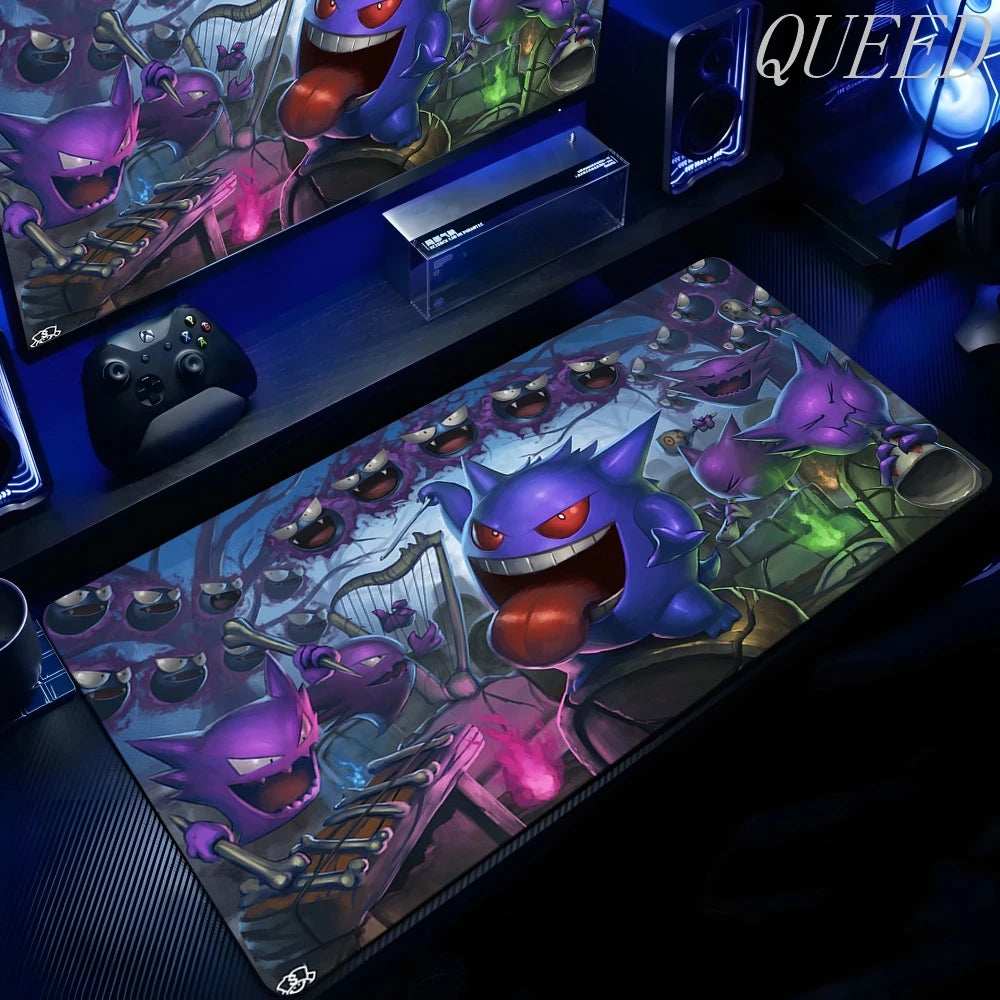 Anime P-Pokemons Xxl Mousepad Kawaii G-gengar Mouse Pad Gaming Accessories Computer Mouse Pads Keyboard Gamer Non-slip Desk Mat
