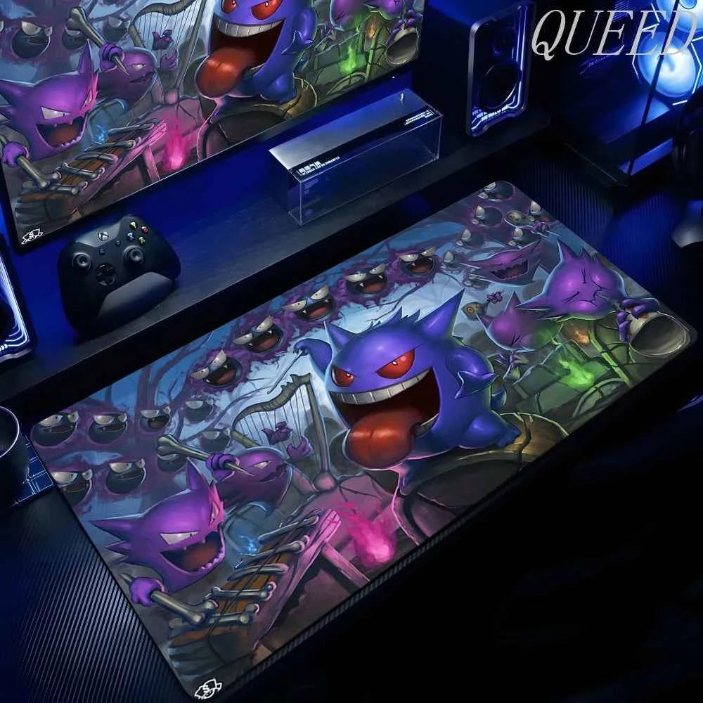 Anime P-Pokemons Xxl Mousepad Kawaii G-gengar Mouse Pad Gaming Accessories Computer Mouse Pads Keyboard Gamer Non-slip Desk Mat