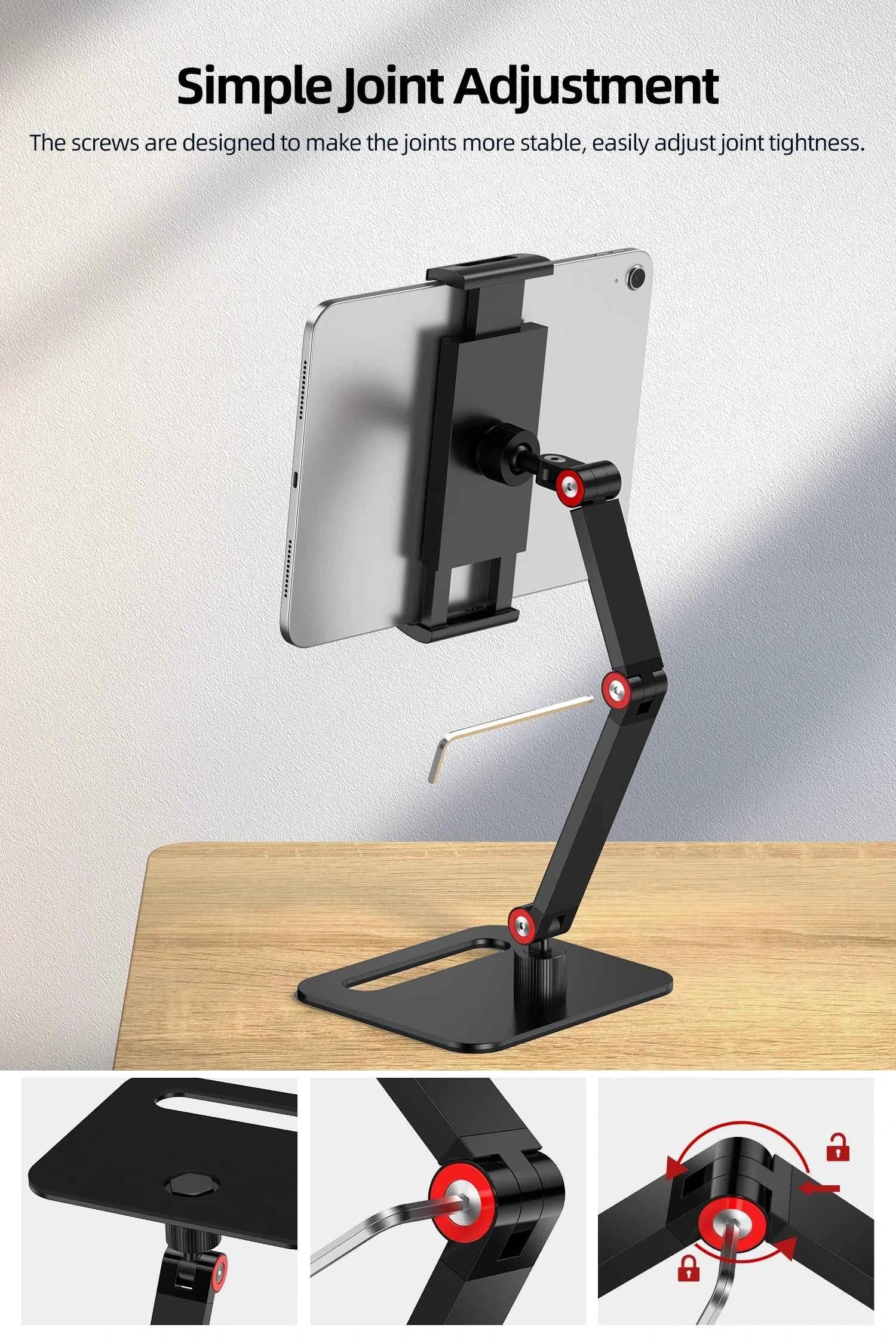UPERFECT  360° Adjustable Portable Monitor Holder Metal Stand for 4.7-18 Inch Screen No Drilling Vesa Laptop Gaming Expandable
