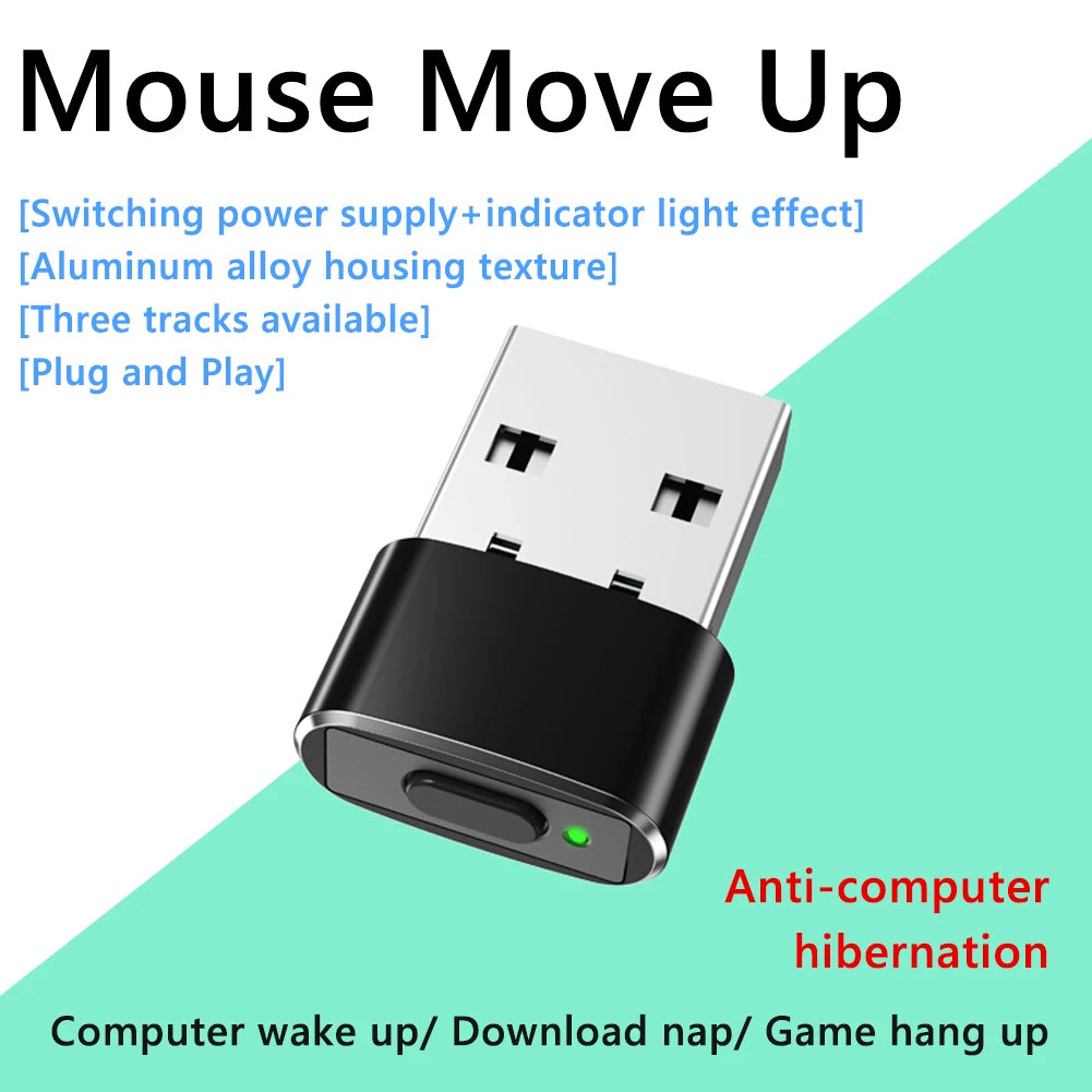 Mini Mouse Mover Jiggler with ON/Off Button, Automatically Move Cursor