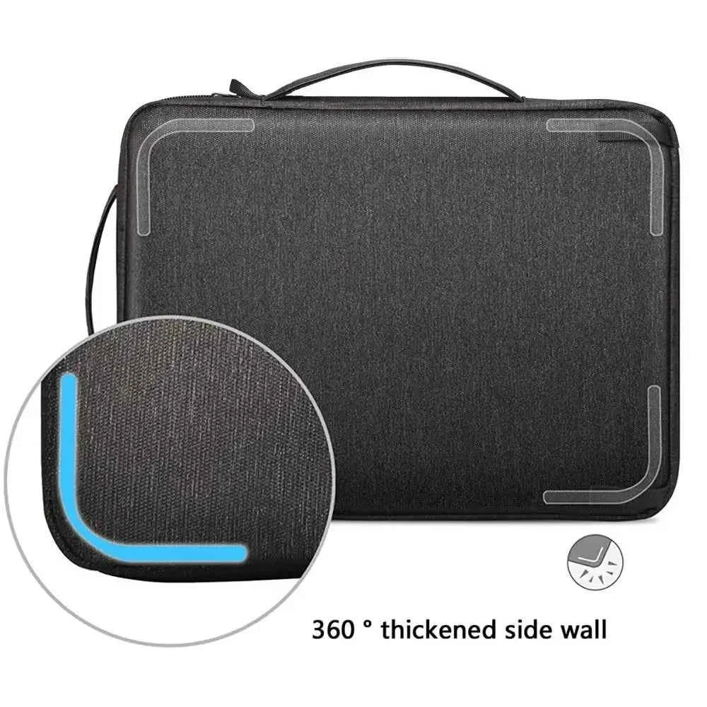 Universal 13.3-15.4 inch Laptop Shoulder Bag Large Capacity Shockproof Tablet Sleeve Portable Handle Carrying Case