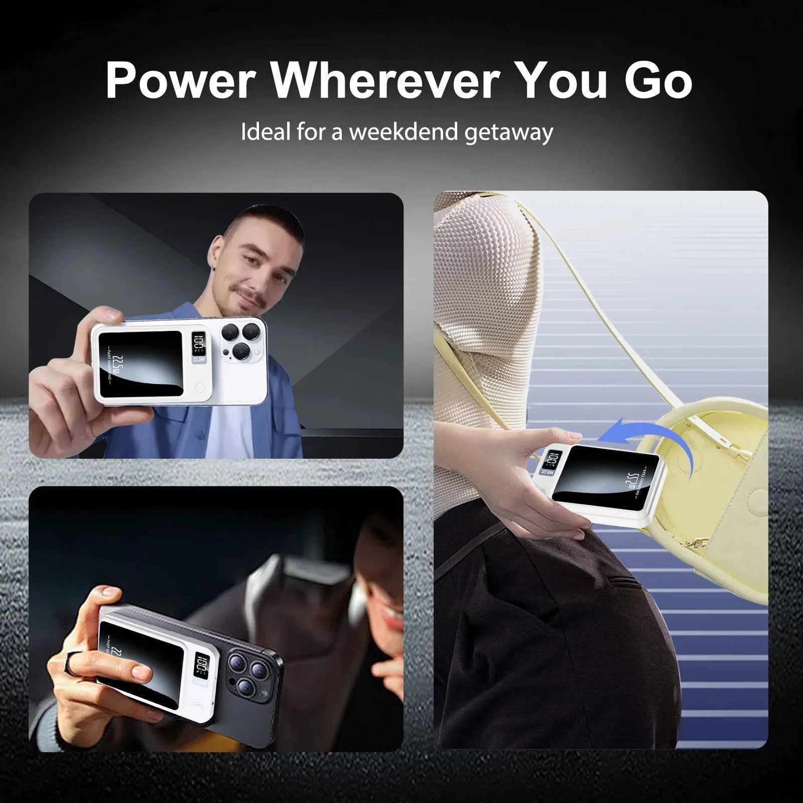 Magnetic Power Bank Wireless 10000Ah Portable 22.5W Fast Charging LED Digital For magsafe For iPhone 17 16 15 Por Max PowerBank