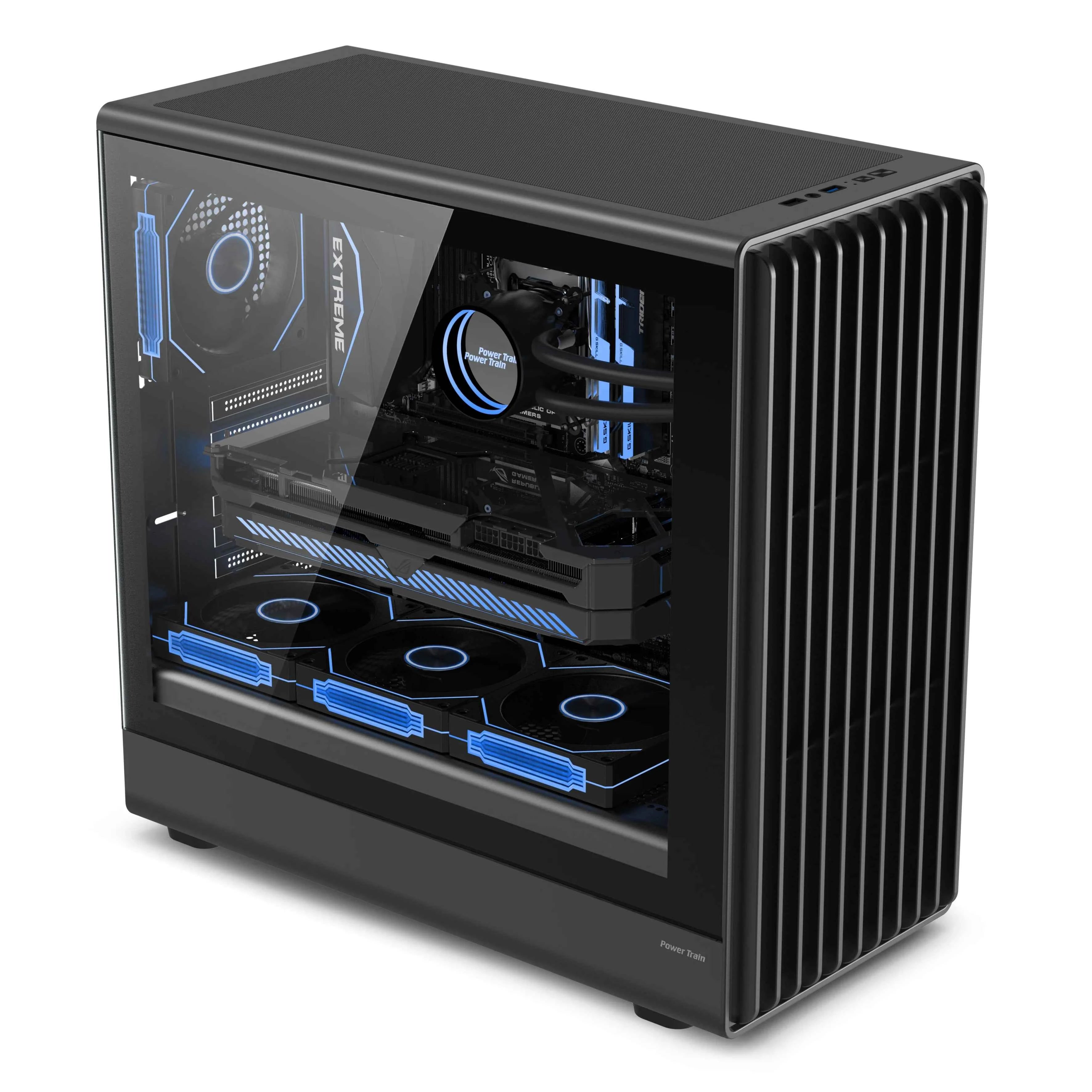 Power train G3 PC Case USB3.0 desktop M-ATX ITX ATX glass side-transparent support 360MM water-cooled computer case