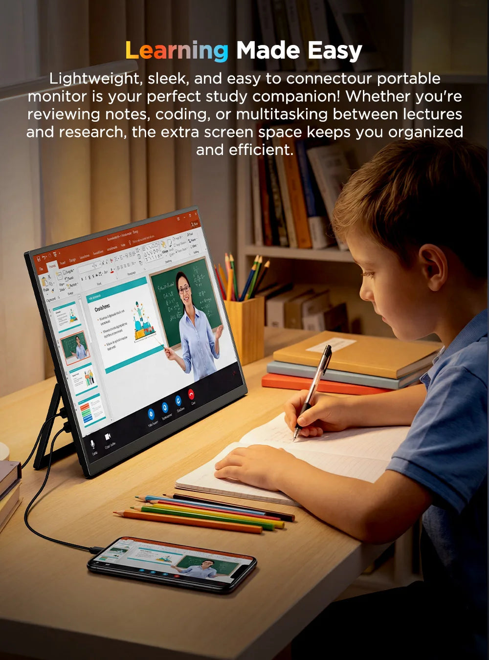 UPERFECT Touchscreen Portable Monitor 4K 15.6“ 100% SRGB Laptop Display IPS HDR HDMI USB-C Travel Gaming Screen for Mini PC Phon