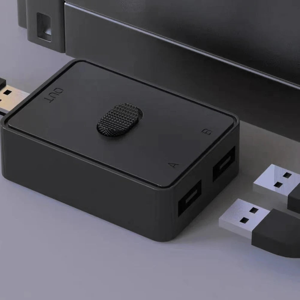USB 3.0 Switch 1x2/2x1 USB Hub Bidirectional 2 in 1 Out Switcher USB2.0 Extender Shared Controller for PC Keyboard Mouse Printer