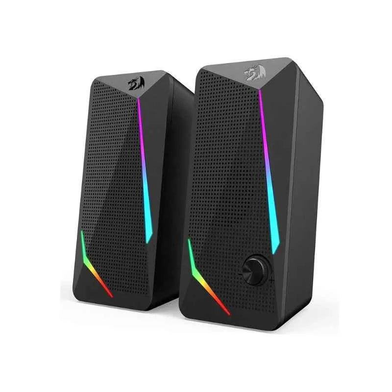 Redragon GS510 Waltz RGB Desktop Speakers, 2.0 Channel PC Computer Stereo Speaker with 4 Colorful LED Backlight Modes