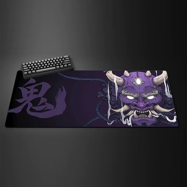 Game mouse pad Japanese samurai devil mousepad black ghost face gamer desk mat mouse pad carpet gaming accessories table pad