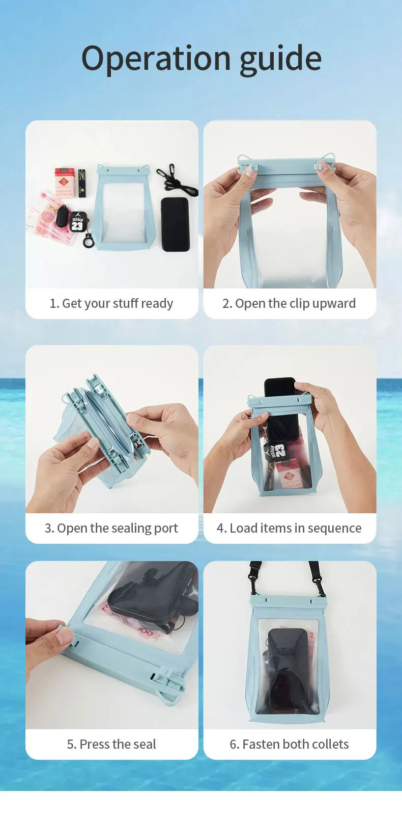 Waterproof Case for iPhone 16 15 14 Samsung S24 23 Ultra Pro Max Plus Large Capacity Swimming Underwater Diving Cover Pouch \';[