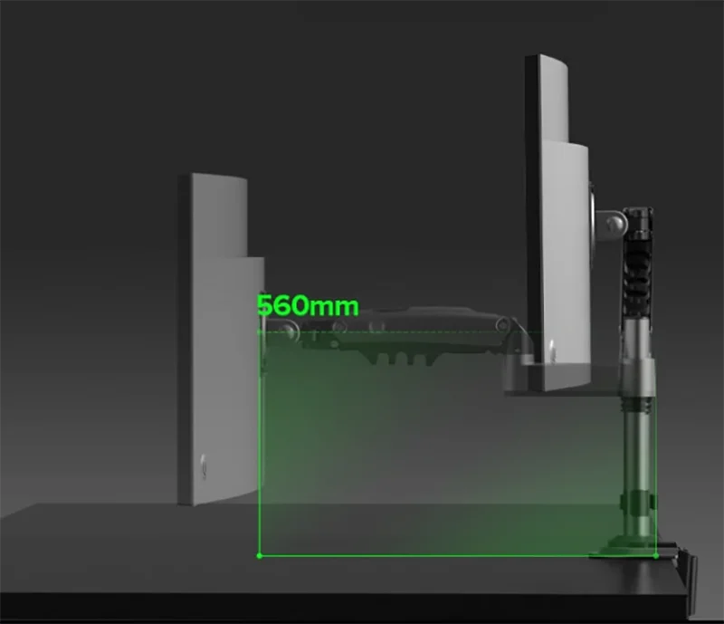 NB H100 Gas Spring 17-30' LCD LED Monitor Holder Arm Full Motion Desktop Ergonomic Monitor TV Mount Bracket Load 2-9 Kgs