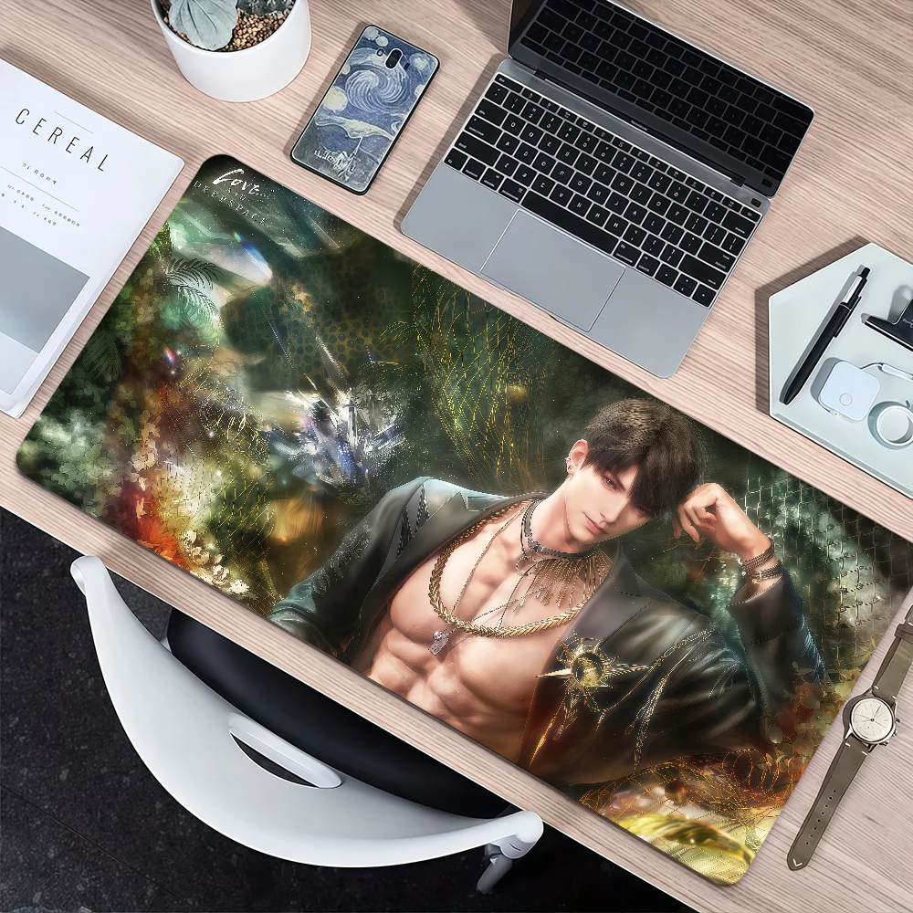 Love and Deepspace Zayne Sylus Xavier Caleb Mouse Pad Non-slip Lockedge Thickened Desktop MousePad Large Gaming Office Student