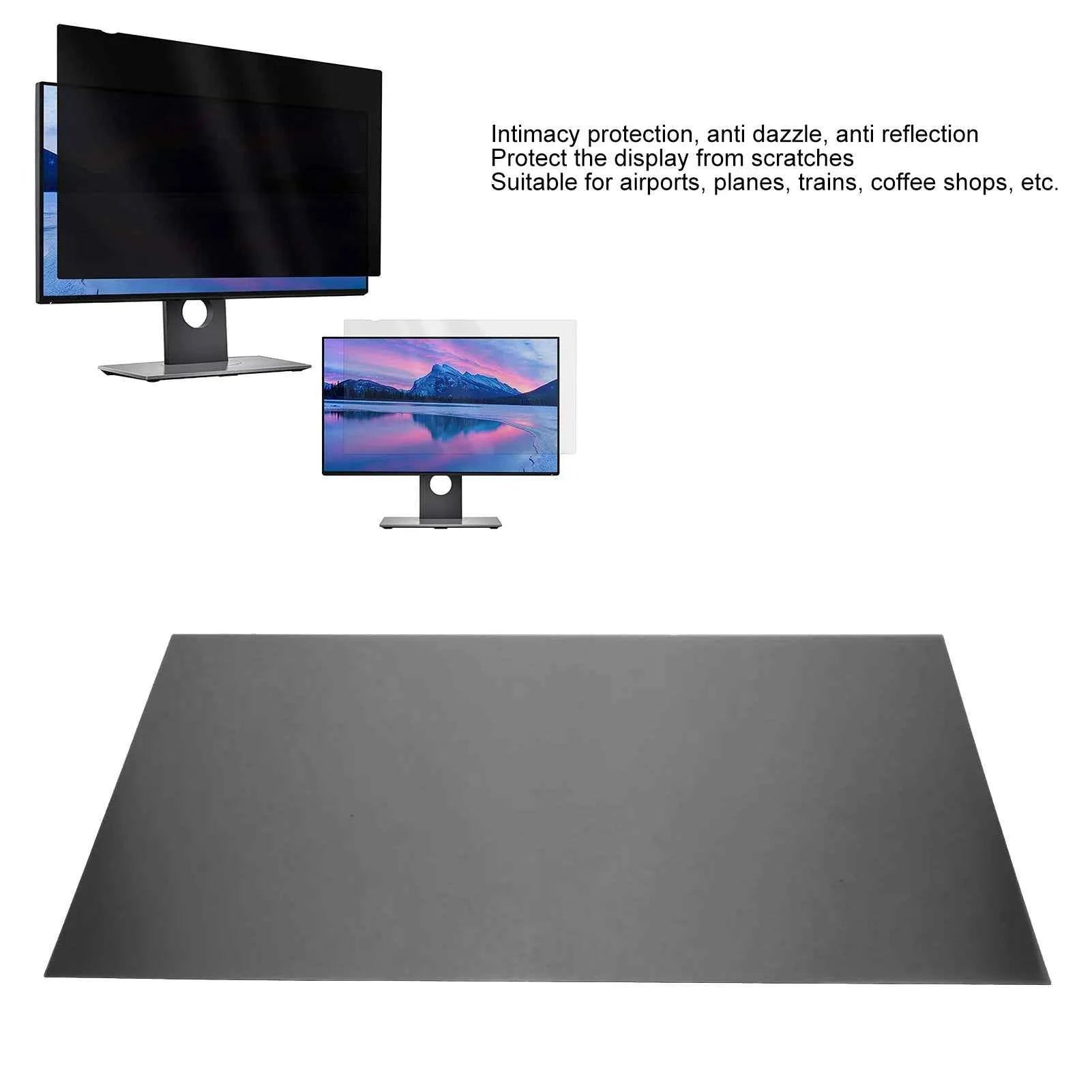 2 Pcs 24 Inch Computer Privacy Screen Filter Aspect Ratio 16:9 Scratch Proof Eye Caring Blue Light Screen Protector for Computer