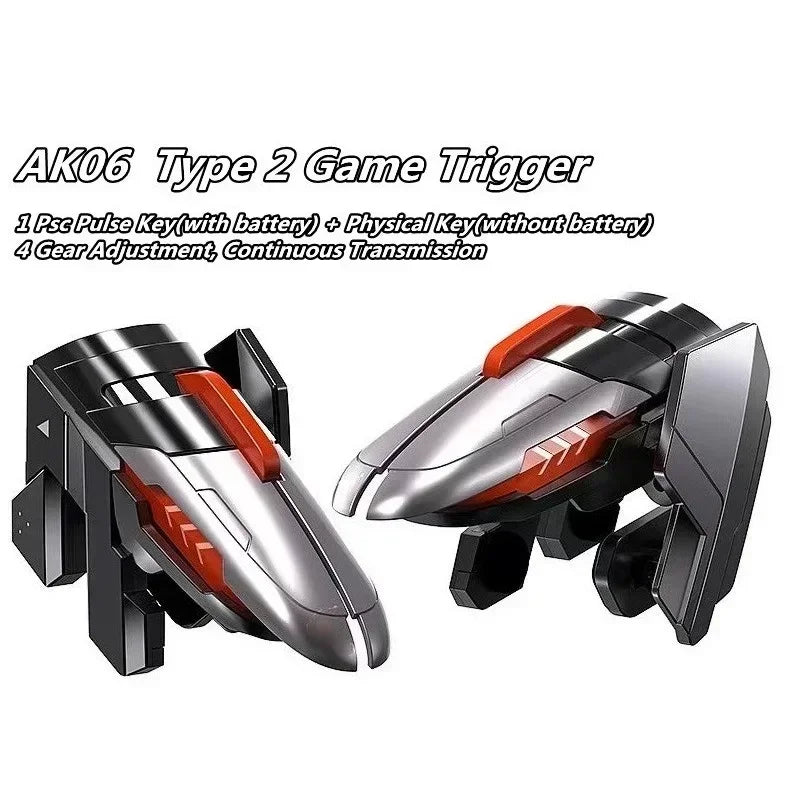 MEMO 6 Finger Mobile Phone ABS Game Trigger AK06 for PUBG Aim Shooting L1 R1 Alloy Key Button for IOS Android Gamepad Controller