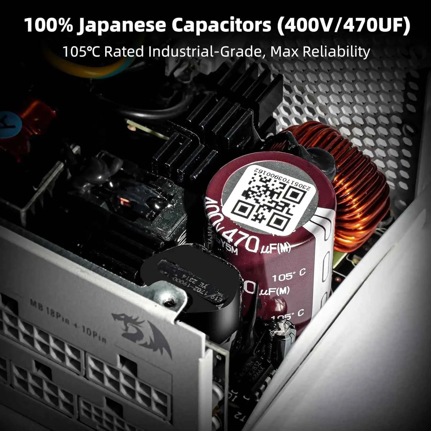 Redragon PSU015 80+ Platium 750 Watt SFX Fully Modular Low Noise Smart-ECO 0 RPM Fan ATX Compatible Panel Power Supply