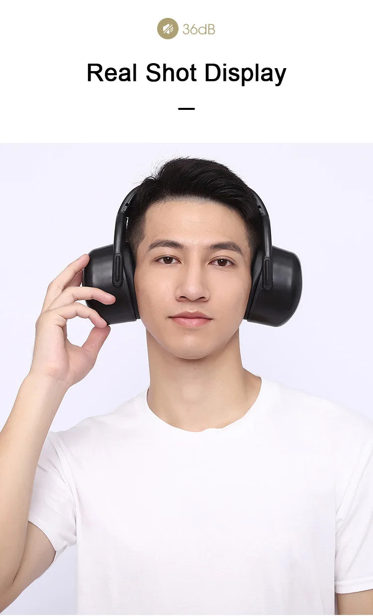 Soundproof Earmuffs Professional Protection Adult Anti-Noise Students Learn Noise Reduction Quiet Industrial Earmuffs 36db