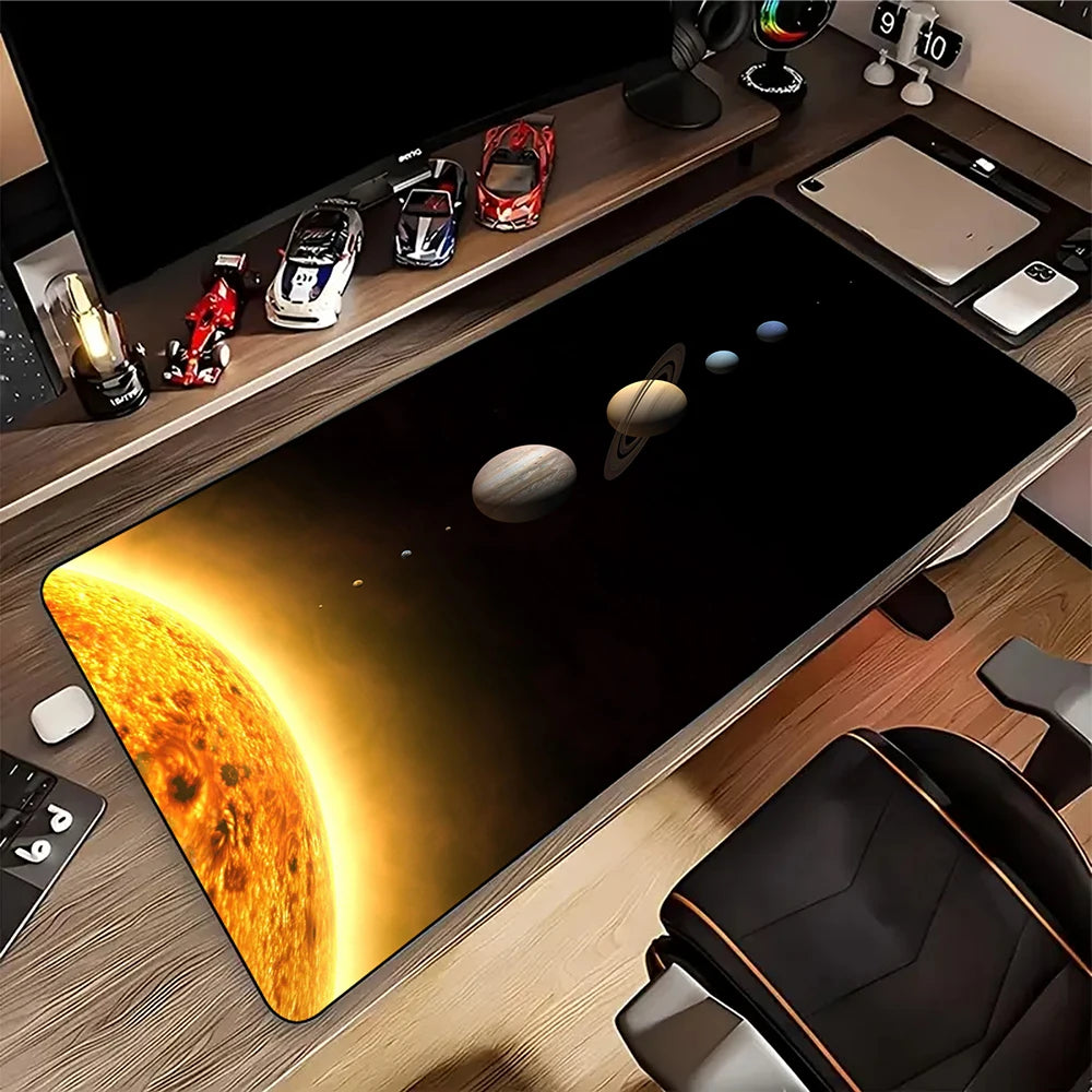 New Solar System Space Gaming Mouse Pad Large Mouse Mat Laptop Mouse Carpet Game Carpet Keyboard Pads Gamer Desk Mat 90x40cm