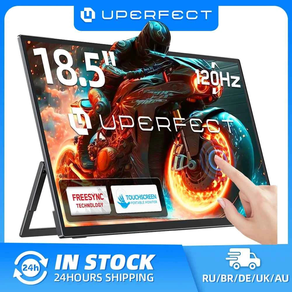 UPERFECT Touchscreen 18.5' 120Hz Portable Monitor 1080P 100% SRGB IPS External Touch Gaming Display for Desktop Laptop Mini PC
