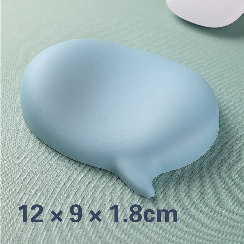 Chat Bubble Silicone Wrist Mouse Pad Keyboard Hand Rest Wrist Rest Palm Rest Wrist Pad Ergonomics White High Value Solid Color