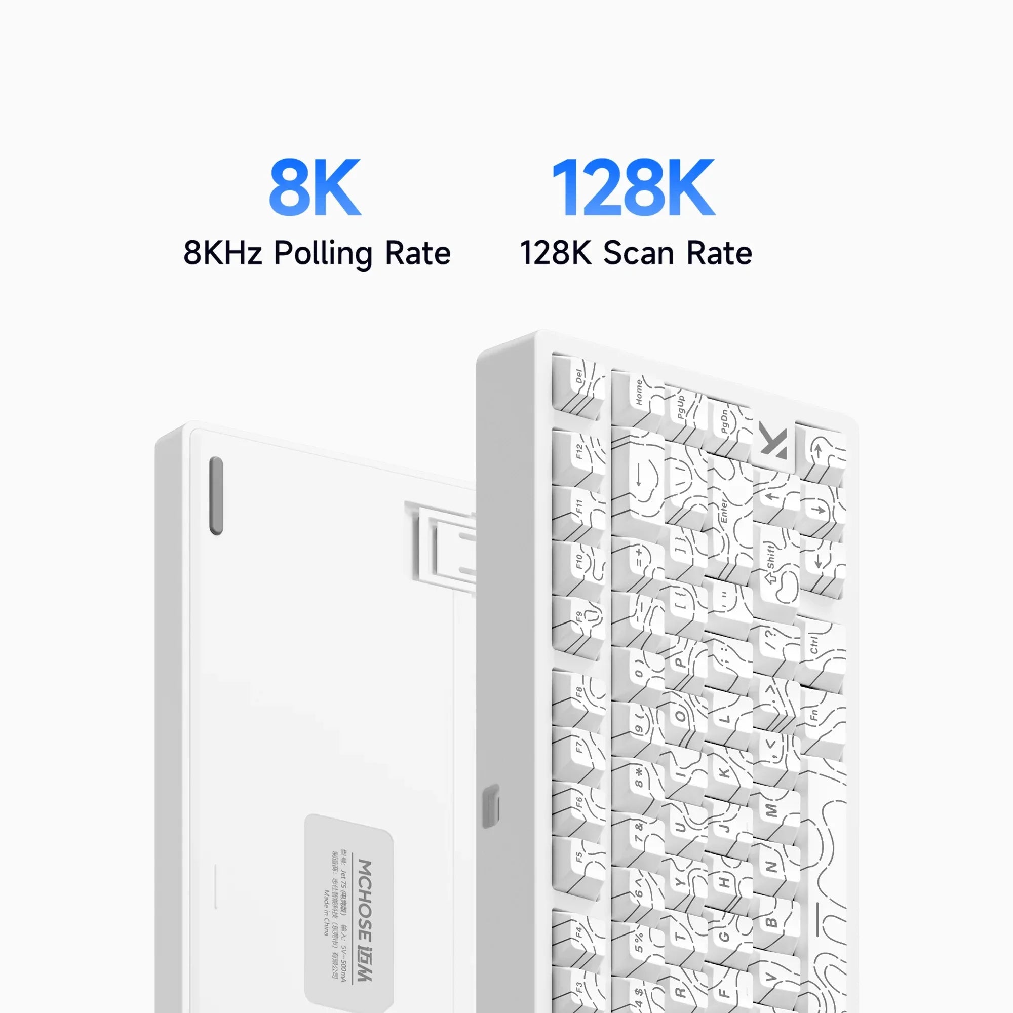 MCHOSE JET75  Magnetic Switch Gaming Keyboard Hall Effect Hot-Swappable Customized RGB Snap Tap 0.1ms Latency 8kHz Polling Rate