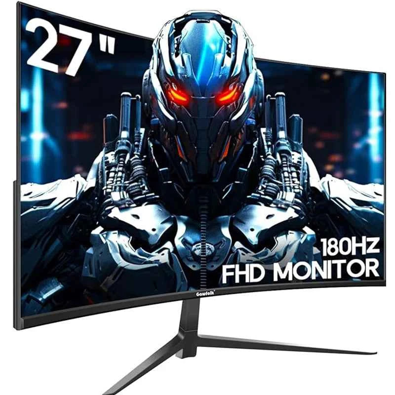 27 inch Curved Gaming Monitor,144Hz/180Hz PC Monitor Full HD 1080P, Frameless 1800R Computer Display with FreeSync DP, HDMI Port