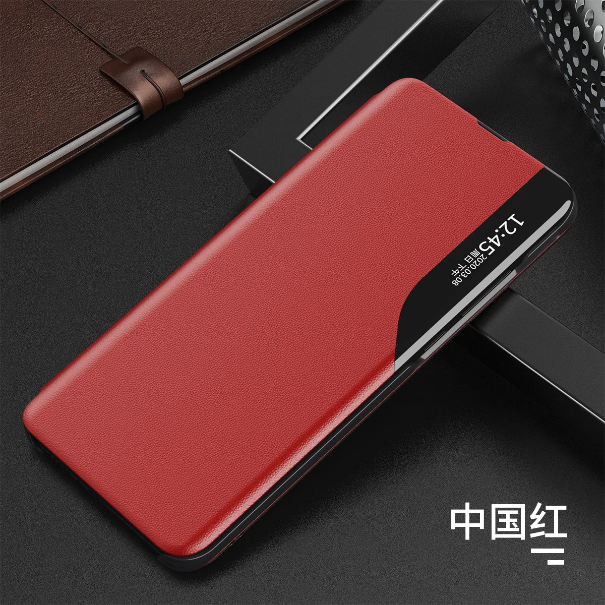 Smart View Window Leather Flip Phone Case with Kickstand For Samsung S26 Ultra S25 Edge S24 S23 S21 S20 FE S22 Plus + Note 20