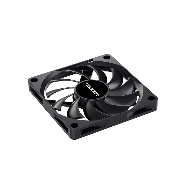 TEUCER UT-8010 Slim 80MM PC Case Fan 800-3000RPM Intelligent Temperature Control 8CM Thickness 10mm Black Cooling Fan