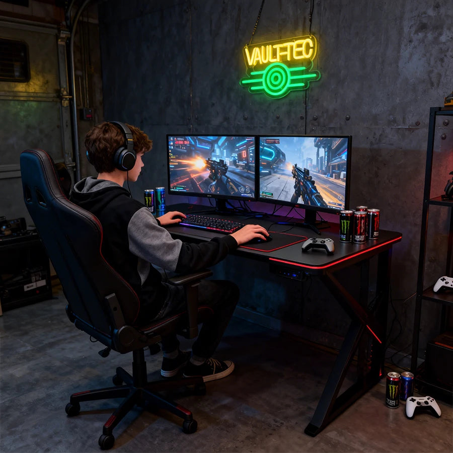 Gaming Neon Sign for Gamer Room Decor,Game LED Light Sign for Teen Bedroom Decor,USB Powered Wall Decor Man Cave Bar Kids Room