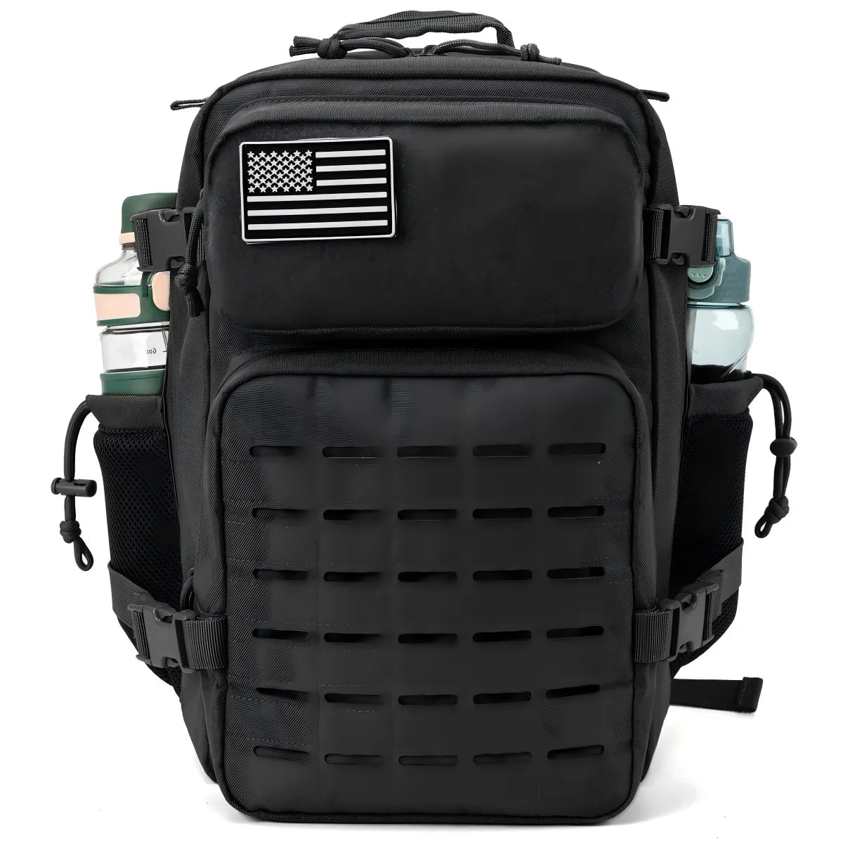 25L Tactical Backpack – MOLLE Hiking & Survival Backpack for Men & Women, Waterproof Fitness Outdoor Bag with Dual Cup Holders