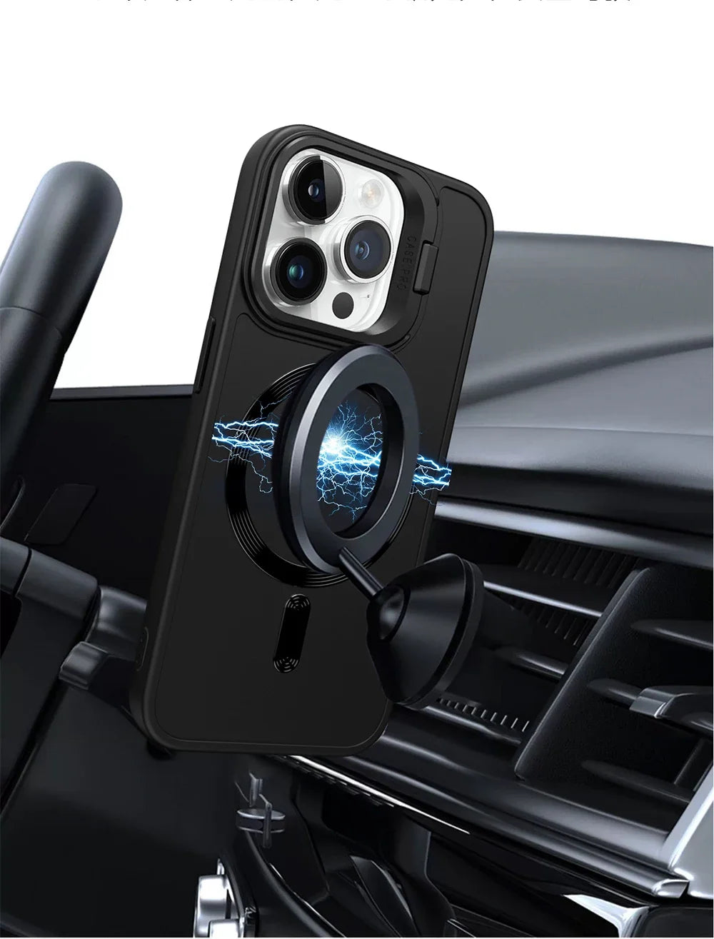 Stand Case for iPhone 16 15 14 13 12 11 Pro Max Cover Magnetic for Magsafe Wireless Charge Shell Camera Holder Soft Matte Fundas