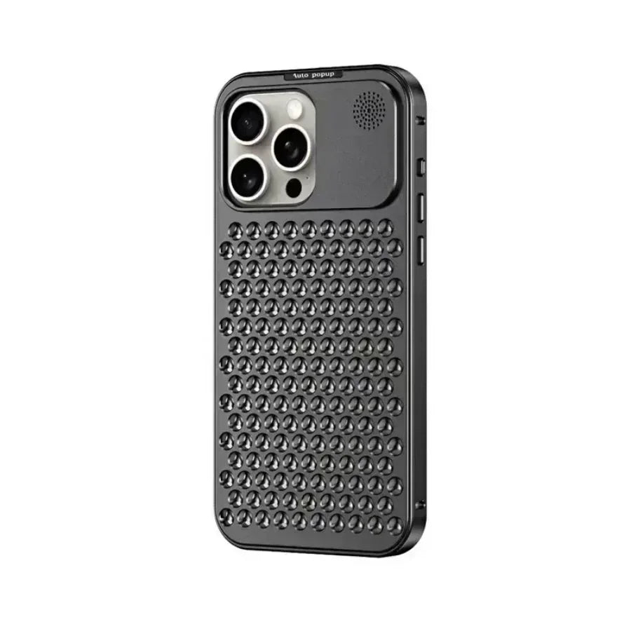 Aromatherapy Aluminum Metal Case For iPhone 15 Plus 14 13 12 Pro Max Heat Dissipation Full Shockproof Auto Popup Fragrance Cover