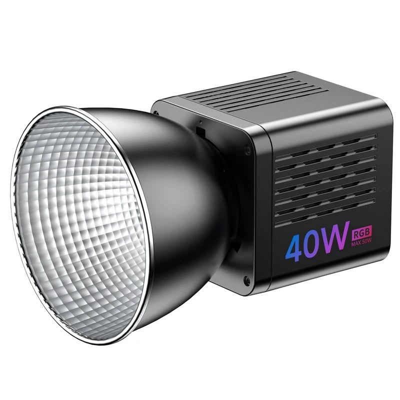 Ulanzi L024 40W RGB Video Light 3400mAh 2500-6500K CCT COB Light for Camera Outdoor Live Broadcast Full Color Photography Lamp