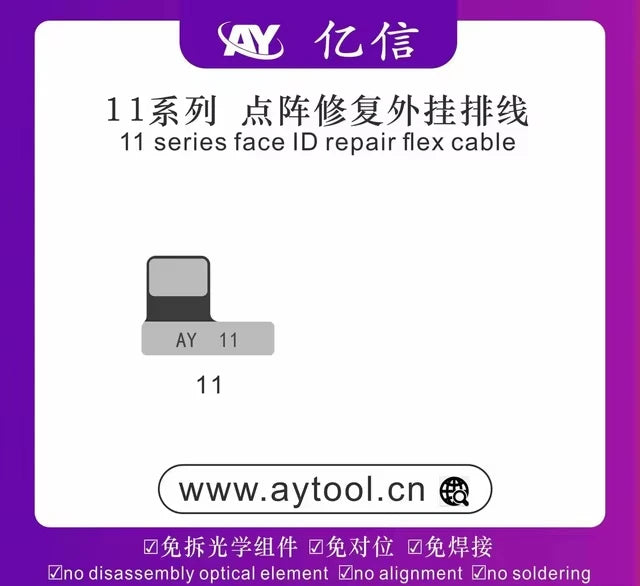 NEW AY A108 Tag Face id Flex Cable for IPhone X-11 12 13 14 15 ProMax Dot Matrix Repair No-alignment NO-soldering No-disassembly