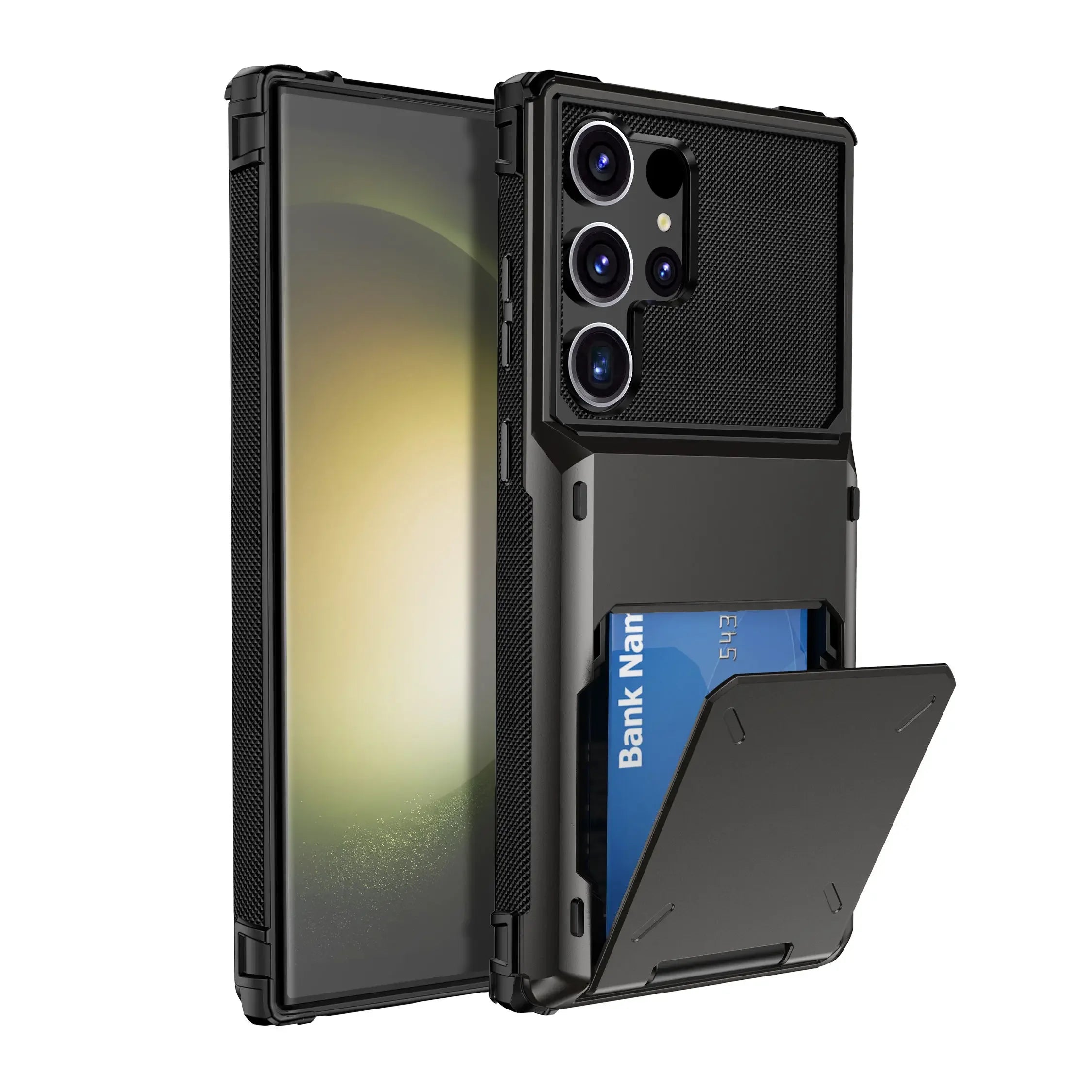 For Samsung Galaxy S25 S24 Ultra S25 S24 Plus S24 FE Wallet Case with Card Holder, Dual Layer Heavy Duty Shockproof Phone Cover
