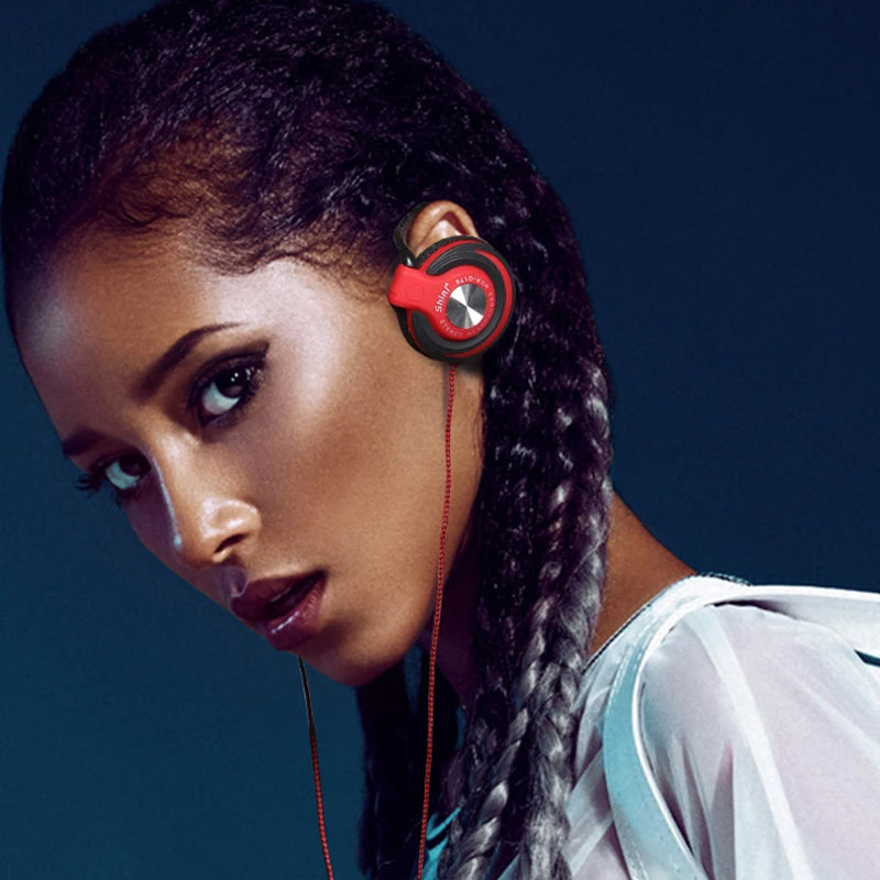 3.5mm Wired Headphones Ear Hook Heavy Bass Headset Adjustable  Earphones Running Sports Music Earphone for Phone
