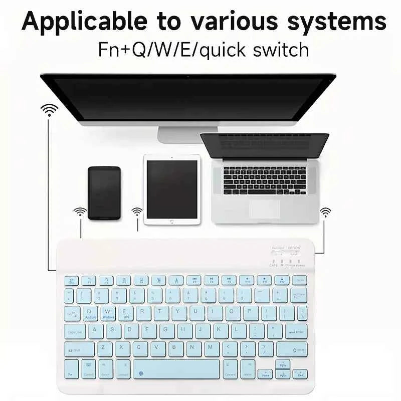 Bluetooth-compatible Keyboard and Mouse For iPad Xiaomi Tablet Mini Wireless Rechargeable Keyboard For Android IOS Windows