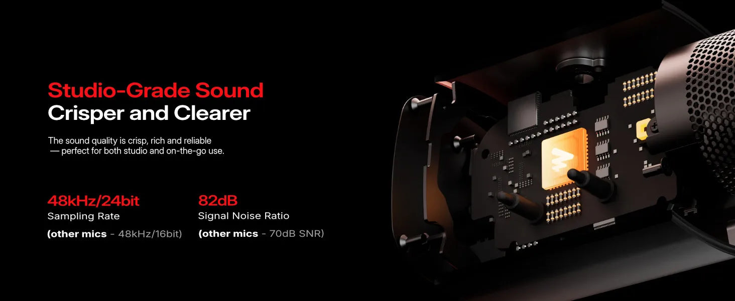 MAONO PD100W Wireless Dynamic Microphone Cardioid Dynamic Mic 50m Range One-Touch Noise Reduction RGB for Gaming Live Streaming