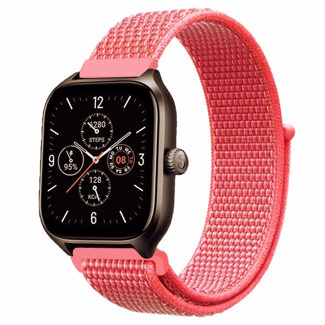 20mm 22mm Nylon Loop Band For Amazfit GTS 4/3/3pro/2e/GTS 2 Mini/GTR 4 47mm/GTR 2/Stratos 2 3 Strap For Amazfit Bip 3 Pro Correa