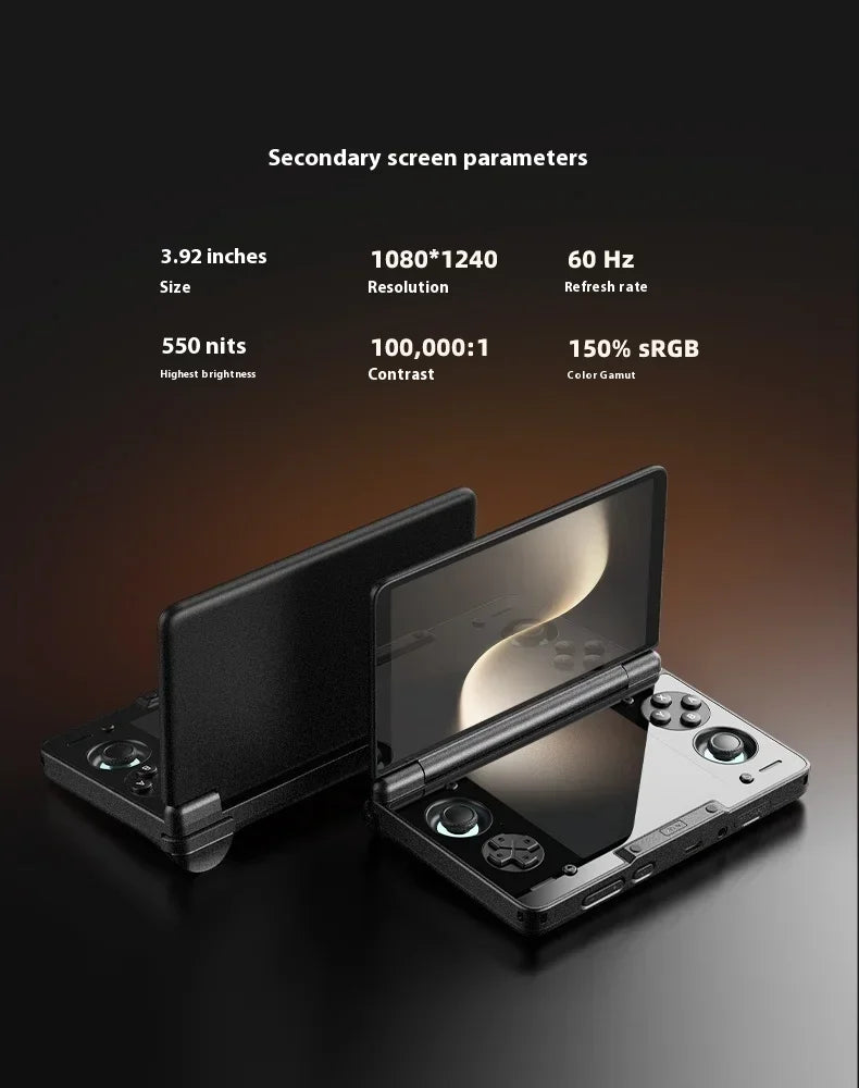 AYN Thor Game Console Portable 6 Inch 1080P 120Hz AMOLED Screen 6000mAh Dual Screen Handheld Flip Console Android Game Machine