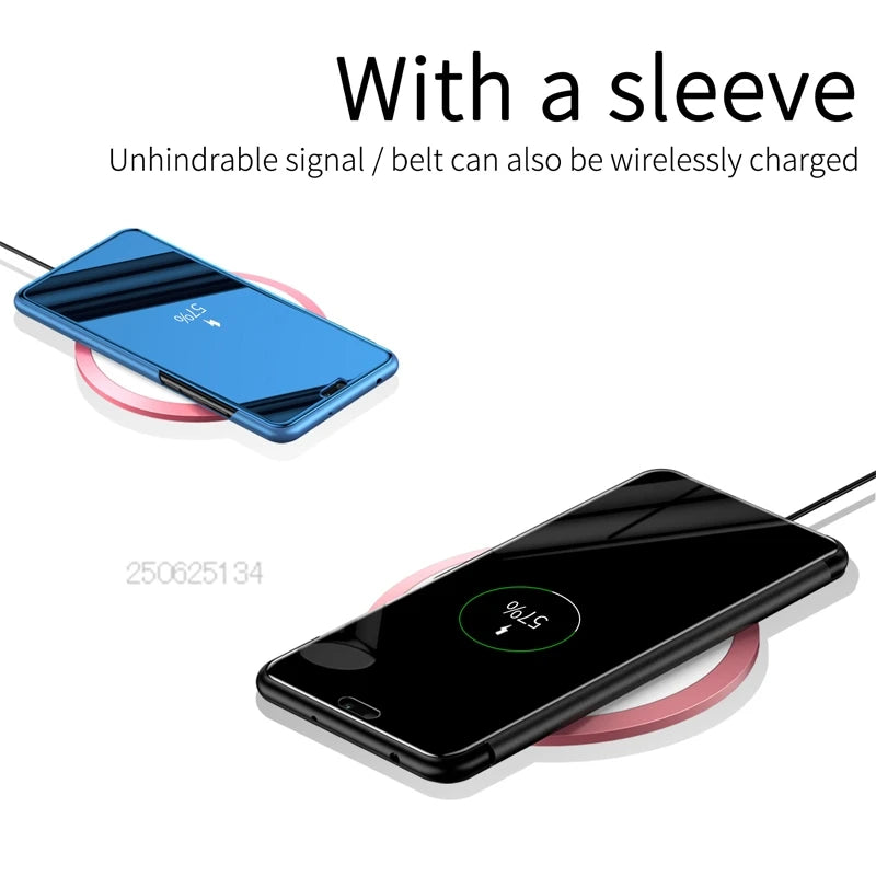 Luxury Smart Case For Samsung Galaxy S24 S23 S22 S21 Ultra S20 S10 S9 S8 Plus S23 FE 5G Mirror Leather Smart Flip Suppor Cover