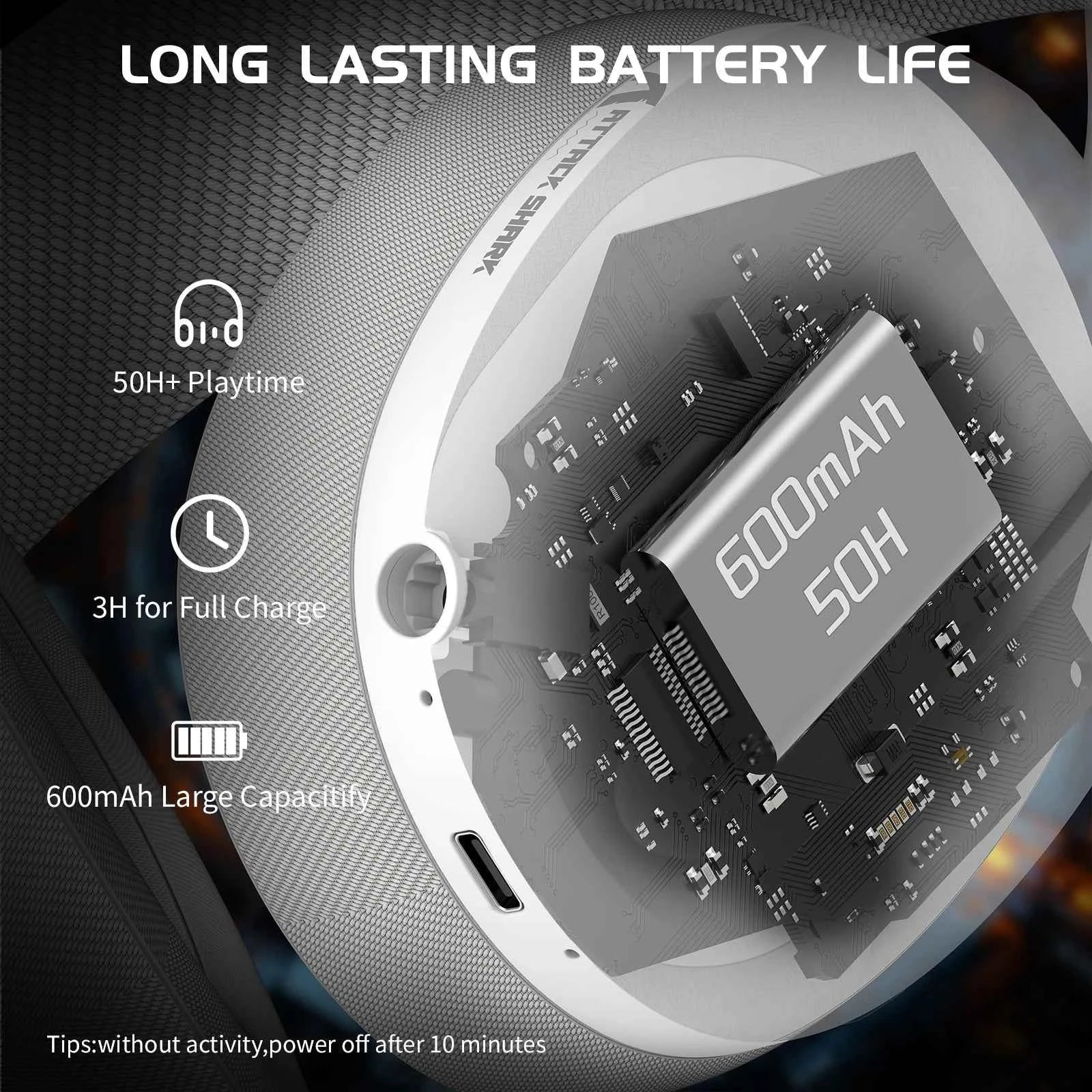 ATTACK SHARK L80 Ultra-Light Tri-Mode Gaming Headset Lightweight Wireless Gaming Headset for PC/PS4/PS5/Switch/Xbox