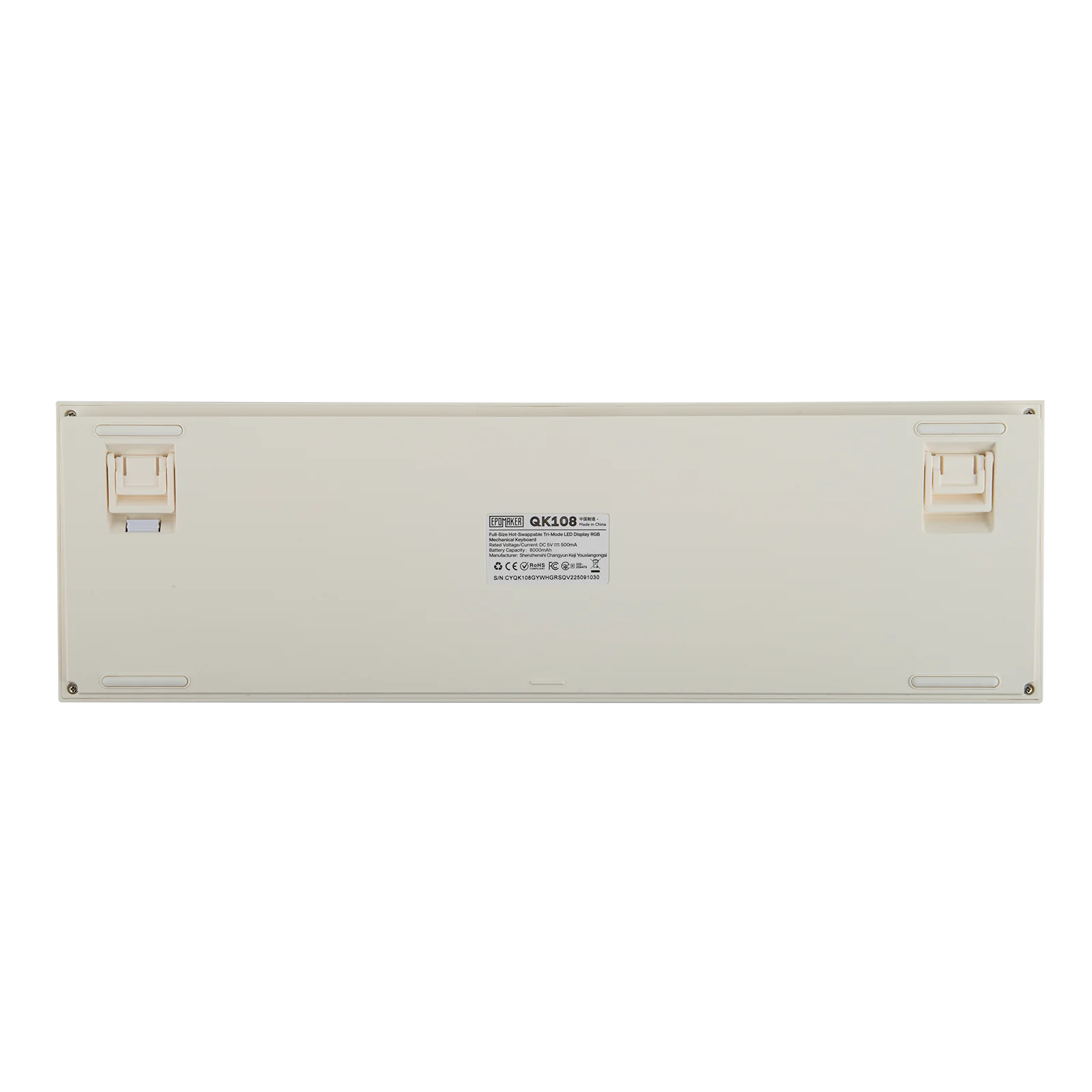 EPOMAKER QK108 100% Full-Sized Layout Wired/BT/2.4Ghz Wireless Mechanical Keyboard with QMK/VIA Custom & RGB Backlights