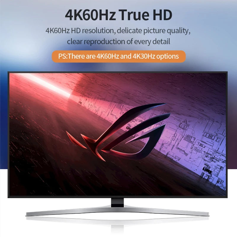 4K@60Hz HDMI-compatible Male to DisplayPort Female Adapter with USB Power, Unidirectional Converter for Gaming Monitor PC PS5