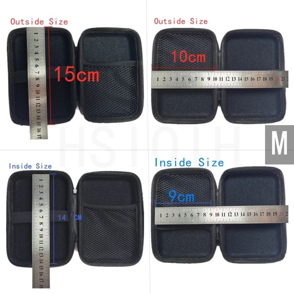 Digital Multimeter Bag Tool Bag Black For Headphone Bag Shockproof Bag EVA Box Case Earphone Carbon Fiber Texture Storage Bags