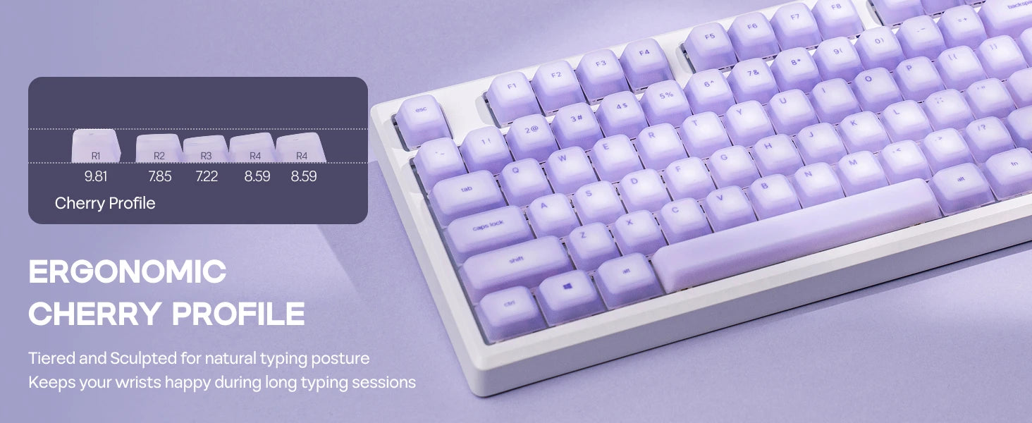 EPOMAKER AegisSil Keycap Set 113 Cherry Profile Silicone Material Keys for Cherry MX/Kailh/Outemu/Gateron Mechanical Keyboard