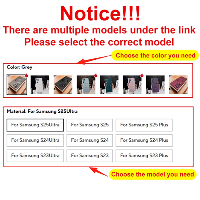 Luxury Magnetic Wireless Charging Case For Samsung Galaxy S26 S25 S24 S23 S 26 25 Ultra Plus Cases Shockproof Soft Phone Cover
