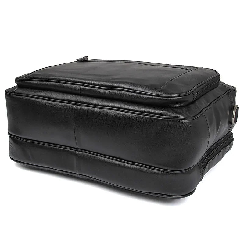 High Quality Genuine Leather Men Briefcase Business bag Crazy Horse Leather Large 17