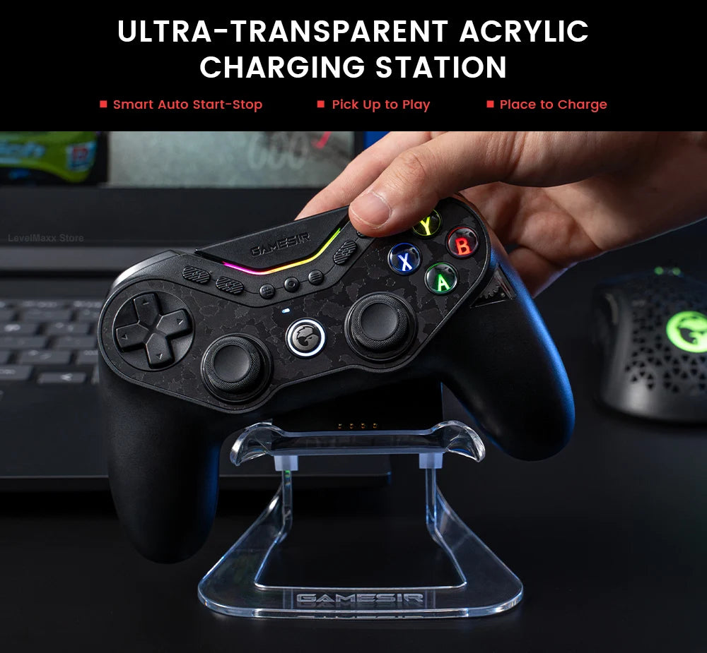 GameSir Tarantula Pro T3 Pro Wireless Gaming Controller with Gamesir Mag-Res TMR Sticks RGB Lighting Effect for Switch PC IOS